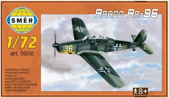 Modell Arado AR-96 1:72 15,2 x 1,18 cm in einer 25 x 14,5 x 4,5 cm großen Schachtel