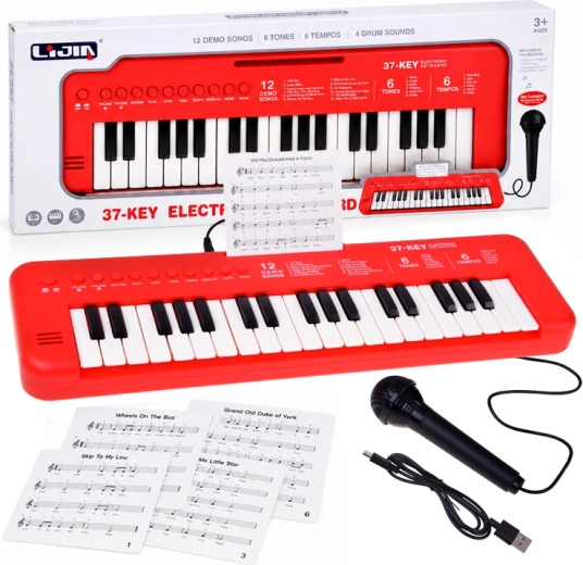Elektronisches Kinder-Keyboard mit 37 Tasten und Mikrofon