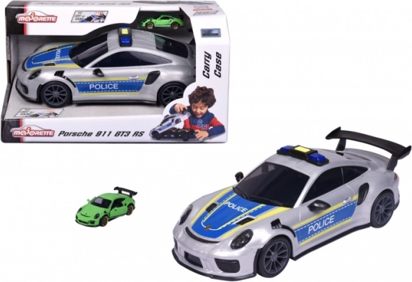 Majorette Porsche 911 GT3 RS Polizei-Container +1 Fahrzeug