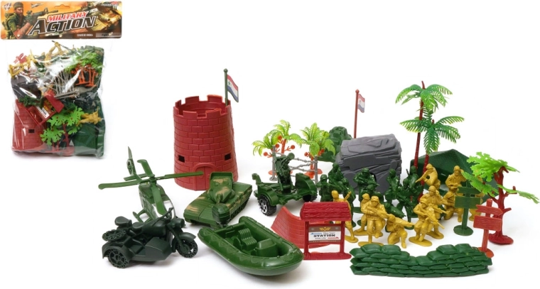 Set aus Plastik-Soldaten im Beutel