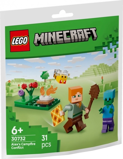 Lego Minecraft – Alex am Lagerfeuer