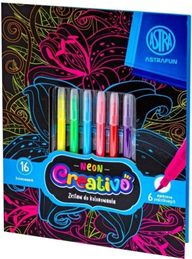 Astra Creativo Ausmalset Neon Flowers