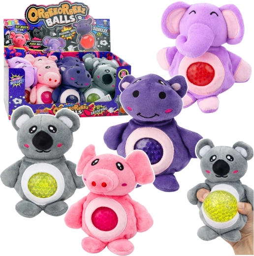 Plüschiges Sinnes-Tier zum Drücken mit Hydrogelkügelchen 15 cm