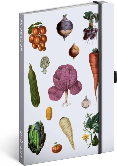 Notizbuch Zelenina von Kateřina Winterová, liniert, 13 × 21 cm
