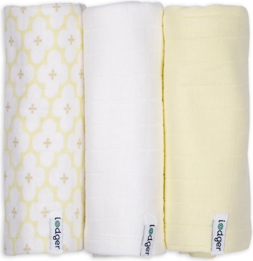 Lodger Swaddler solid matcha butter (70 × 70 cm) – Set mit 3 Stück