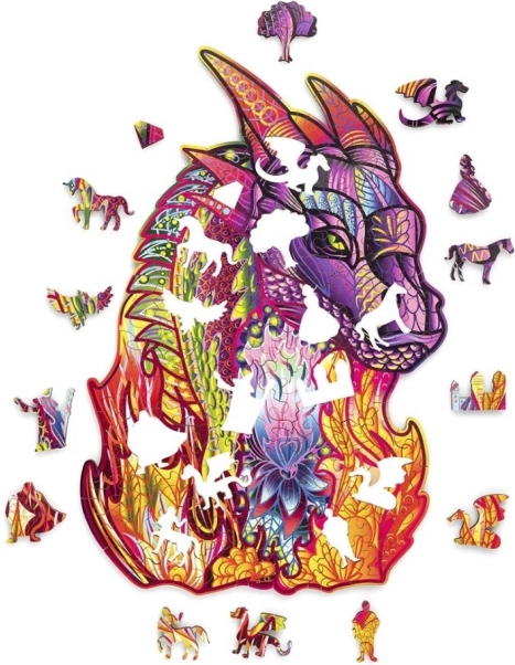 Holzpuzzle Drache