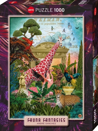 Heye Puzzle Fauna Fantasies: Giraffenliebe, 1000 Teile
