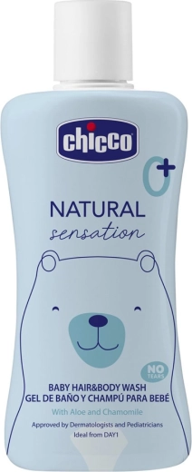 Chicco Natural Sensation Duschgel 2-in-1 für Körper und Haare mit Aloe und Kamille 200 ml
