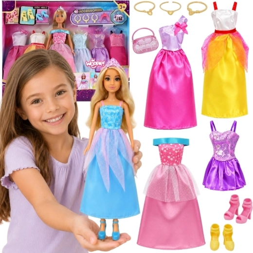 Woopie Royal Set Ballkleider mit Puppe und Accessoires