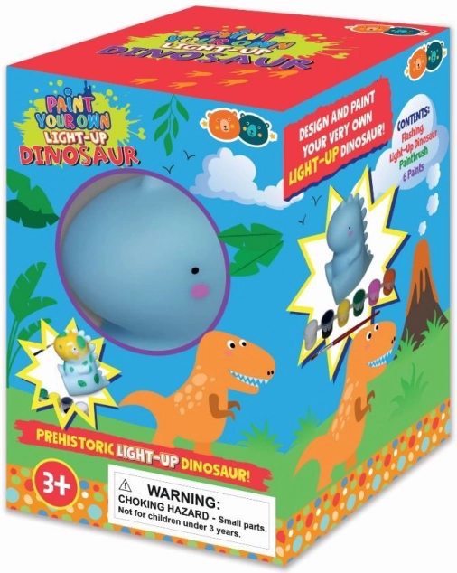 Leuchtender Dinosaurier zum Ausmalen