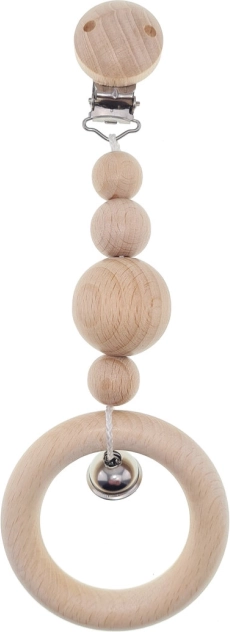 HESS Kinderwagenkette mit Glöckchen – Natur, kurz