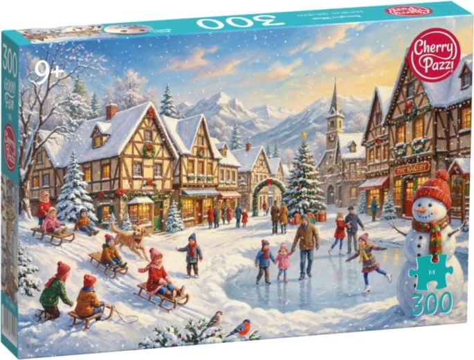 Cherry Pazzi Puzzle Verschneites Dorf, 300 Teile