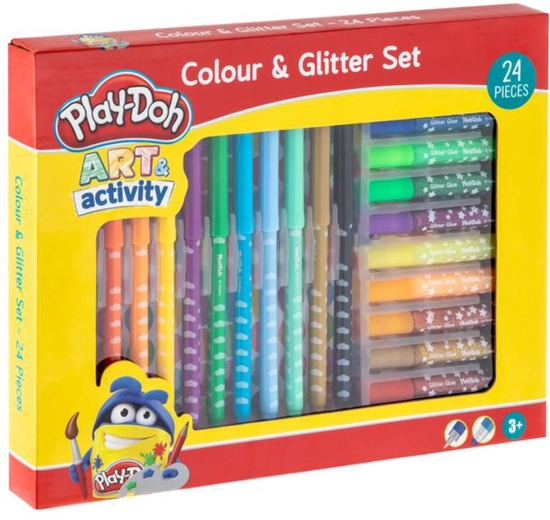 PLAY-DOH Farb- und Glitzerset, 24 Stk.