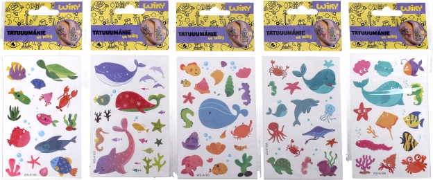 Tattoo-Aufkleber Meereswelt 17,5 × 8,5 cm