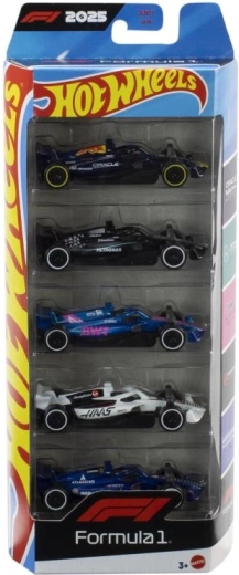 Hot Wheels Set mit 5 Autos – Formel- und Rennwagen 1:64