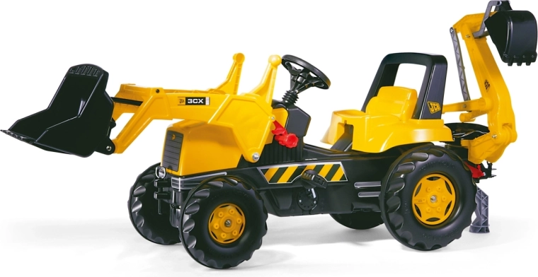 Rolly Toys Pedaltraktor Rolly Junior JCB mit Frontlader und Heckbaggerarm