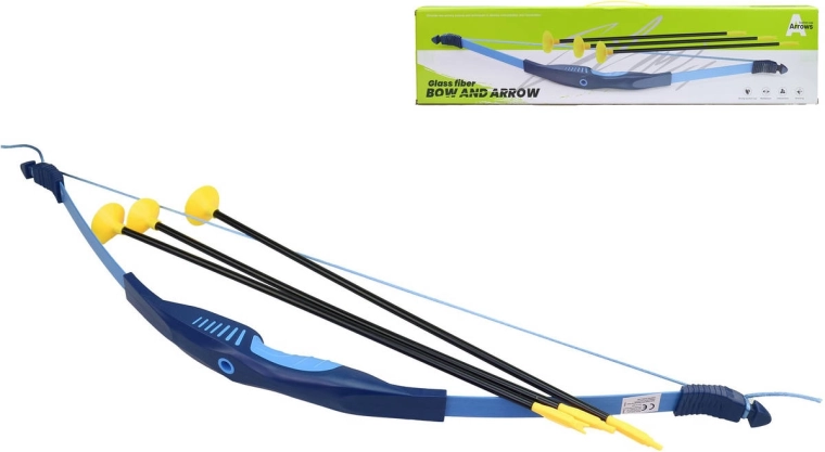 MaDe Kinderbogen blau 70 cm mit 3 Saugnapfpfeilen