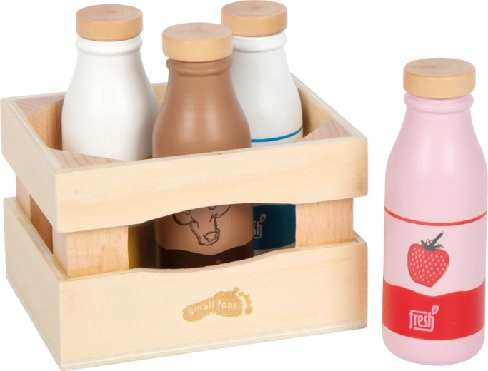 Small foot Holzkiste mit Milchgetränken