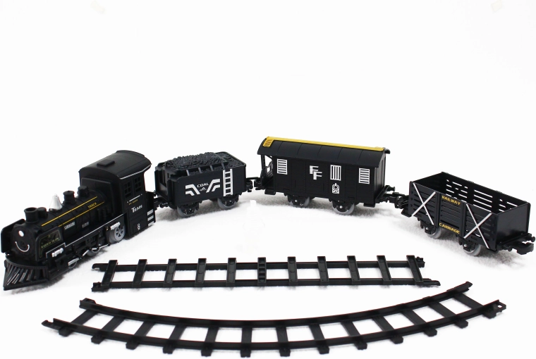 Elektrische Spielzeugeisenbahn – Dampflokomotive mit Rauch, Licht und Sound, batteriebetrieben