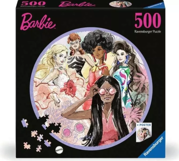 Ravensburger Rundpuzzle Barbie: Mode-Ikonen 500 Teile