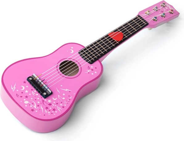 Tidlo Holz-Kindergitarre in Sternform, rosa