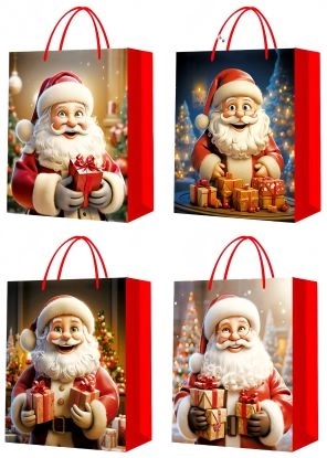 Weihnachtliche Geschenktüte in mittlerer Größe