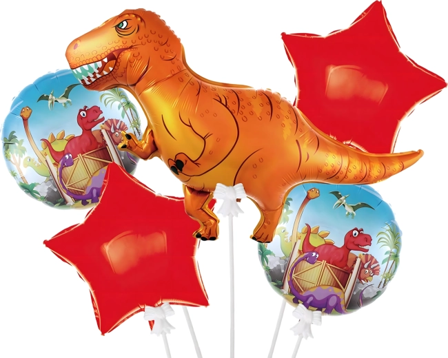 Set Geburtstag-Luftballons Dinosaurier, 5 Stk.