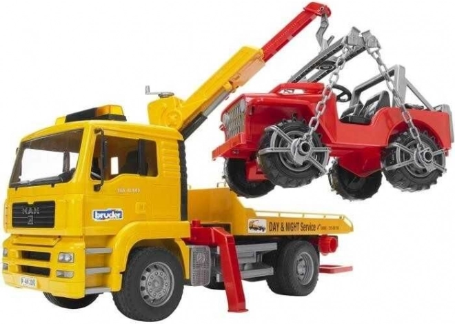 Bruder Abschleppwagen MAN und Geländewagen Jeep