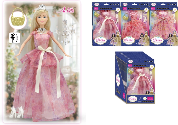 Elegantes Kleid für Puppen 30 cm – mehrere Varianten