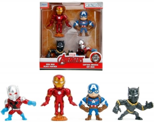 Set aus Metallfiguren MARVEL AVENGERS 6 cm – 4 Stk.