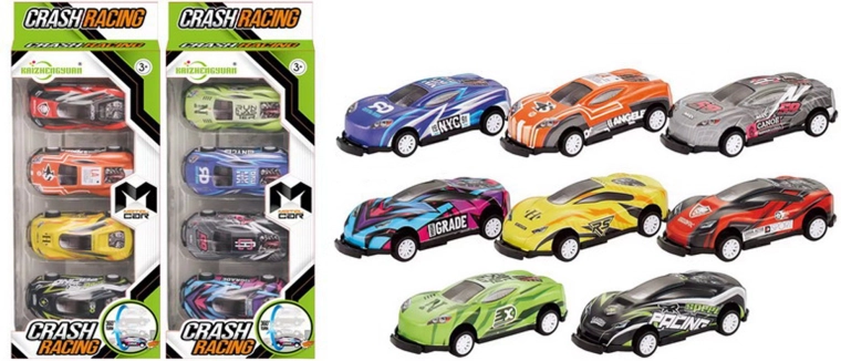 Set mit Rückzieh-Autos – 4 Stück