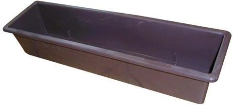 Brauner Kunststoff-Blumenkasten 50 cm