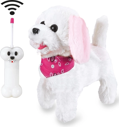 Jamara RC Plüschhündchen Furry Dog weiß/rosa 27 MHz