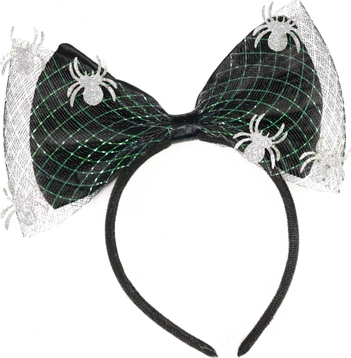 Haarreif mit Schleife und Spinnen
