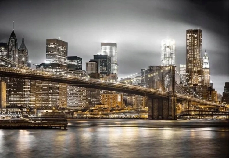 Malen nach Zahlen Brooklyn Bridge in New York 40 × 50 cm