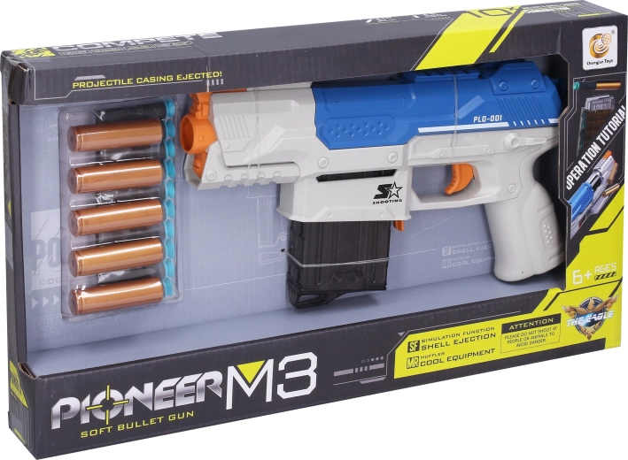 Spielzeuggewehr Pioneer M3 mit Schaumstoffmunition und Patronenhülsen – 1 Stück