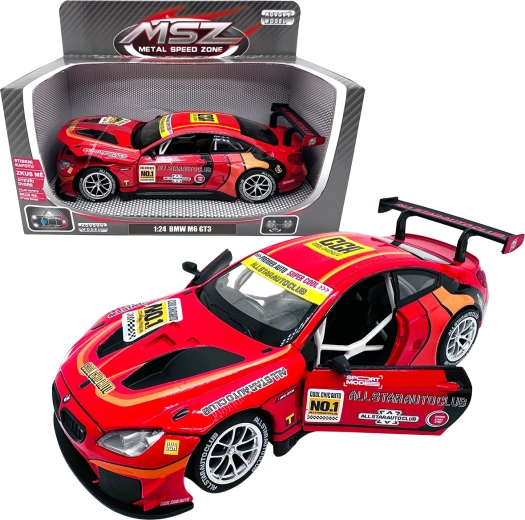 Metallmodell BMW M6 GT3 1:24 rot