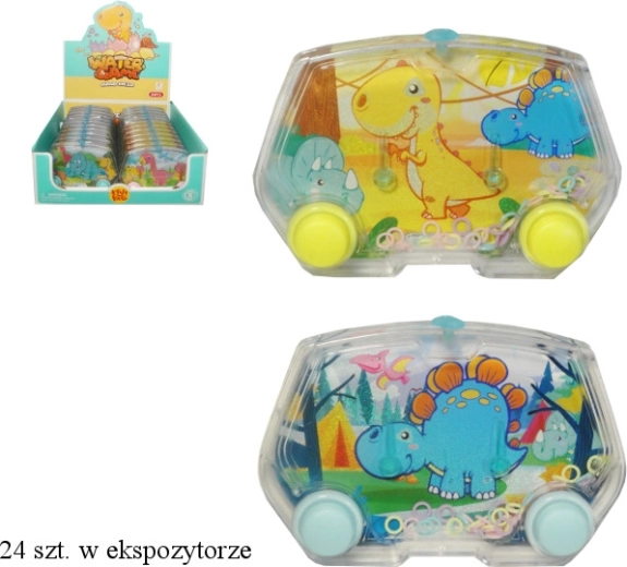 Wasser-Spiel mit Dinosauriern – Taschen-Spielzeug für Reaktionsvermögen und Feinmotorik