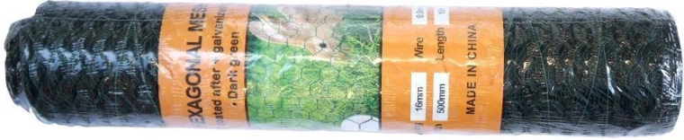 Verzinkter Kaninchendraht 13 mm, Draht 0,9 mm, Höhe 50 cm, Rolle 10 m