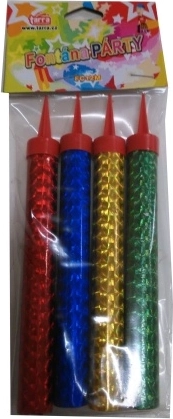 Party-Fontänen bunt 12 cm – 40 s, Set 4 Stk.