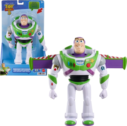 Mattel Disney Pixar Toy Story 5 Figur Buzz Lightyear mit ausklappbaren Flügeln