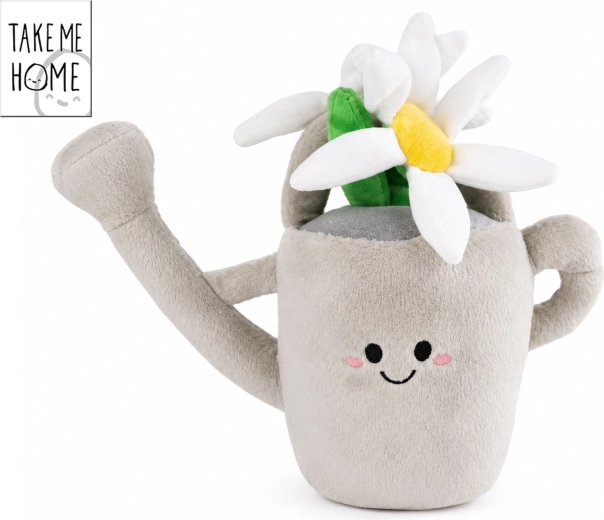 Plüsch-Zimmerpflanze Take Me Home in grauer Kanne, 20 cm
