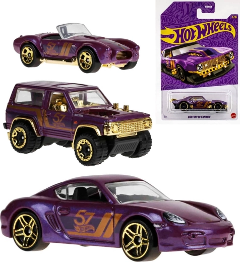 Mattel Hot Wheels Auto 57th Anniversary Purple and Gold Series 1:64 - 1 Stück