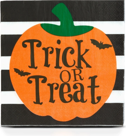 Halloween-Papierservietten mit Kürbis, 33 × 33 cm, 16 Stück
