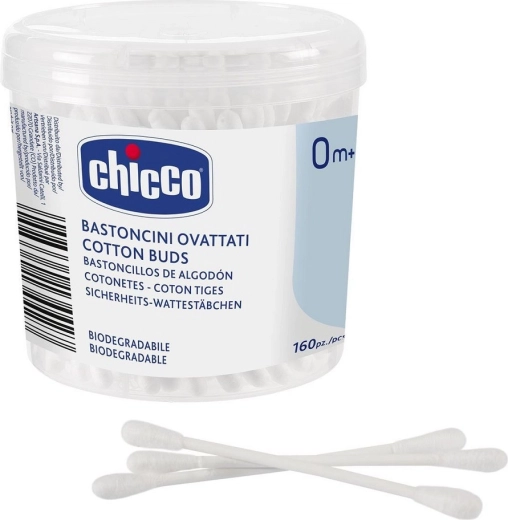 Chicco Wattestäbchen aus 100% Baumwolle 160 Stk.