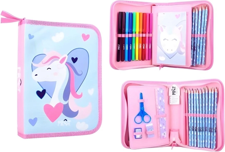 Ausgestattetes Schulmäppchen Unicorn