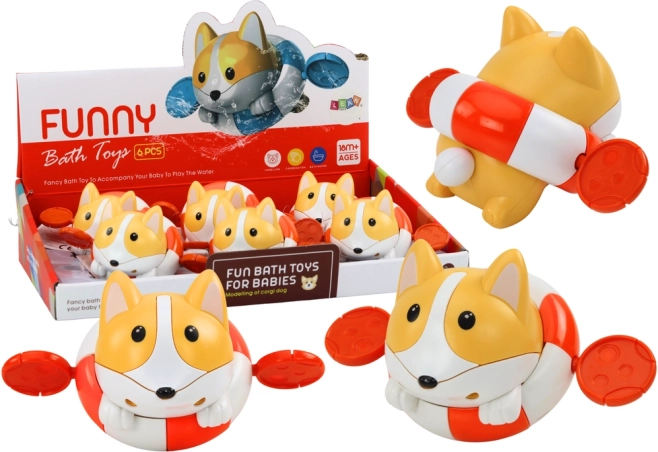 Mechanisches Badespielzeug – Aufzieh-Fuchs im Schwimmring