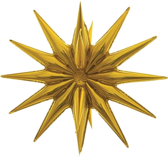 3D-Stern-Folienballon Gold 50 cm