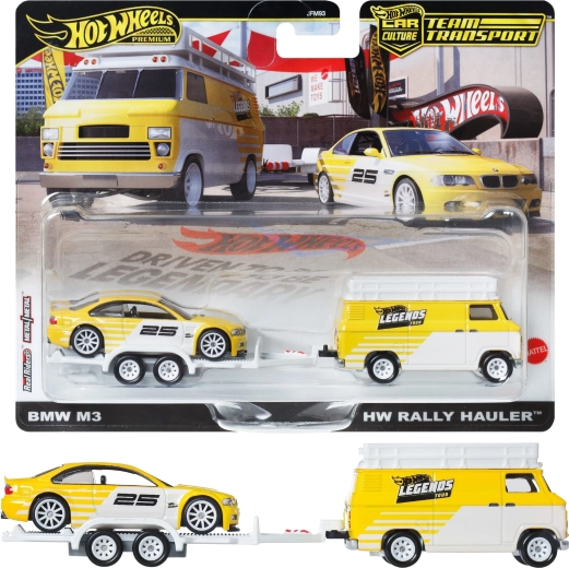 Hot Wheels Premium Team Transport Rally Hauler & BMW M3 E46 1:64