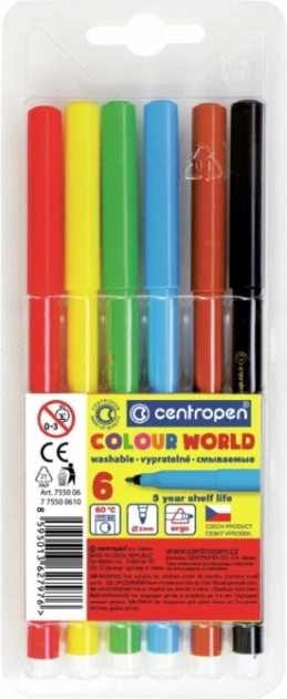 Centropen Set Filzstifte 6 Farben